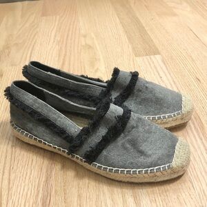 Joie Vivienne Fringe Slip On Espadrilles 38 1/2 Shoes Grays Women’s